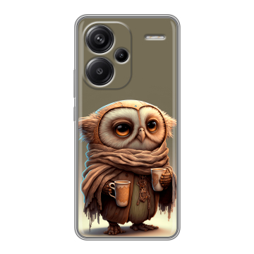Силиконовый чехол на Xiaomi Redmi Note 13 Pro Plus с принтом Сова