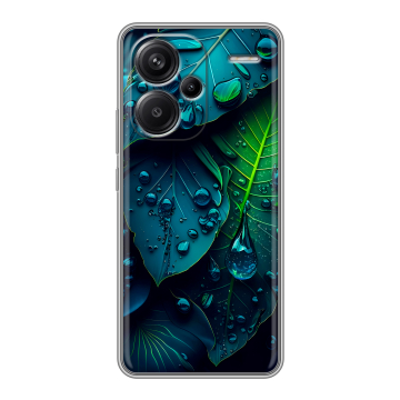 Силиконовый чехол на Xiaomi Redmi Note 13 Pro Plus с принтом Листья