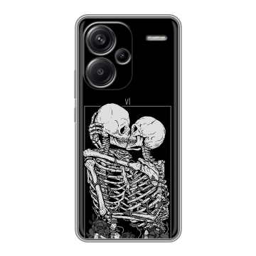 Силиконовый чехол на Xiaomi Redmi Note 13 Pro Plus с принтом Поцелуй скелетов Силиконовый чехол на Xiaomi Redmi Note 13 Pro Plus с принтом Поцелуй скелетов