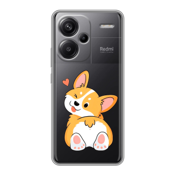 Силиконовый чехол на Xiaomi Redmi Note 13 Pro Plus с принтом Корги Силиконовый чехол на Xiaomi Redmi Note 13 Pro Plus с принтом Корги