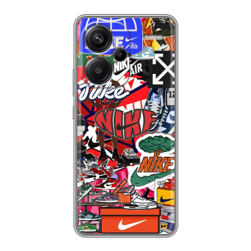 Силиконовый чехол на Xiaomi Redmi Note 13 Pro Plus с принтом Найк Nike яркий Силиконовый чехол на Xiaomi Redmi Note 13 Pro Plus с принтом Найк Nike яркий