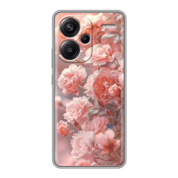 Силиконовый чехол на Xiaomi Redmi Note 13 Pro Plus с принтом Розовые розы Силиконовый чехол на Xiaomi Redmi Note 13 Pro Plus с принтом Розовые розы