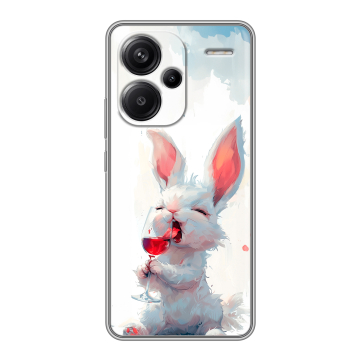 Силиконовый чехол на Xiaomi Redmi Note 13 Pro Plus с принтом кролик зайчик Силиконовый чехол на Xiaomi Redmi Note 13 Pro Plus с принтом кролик зайчик