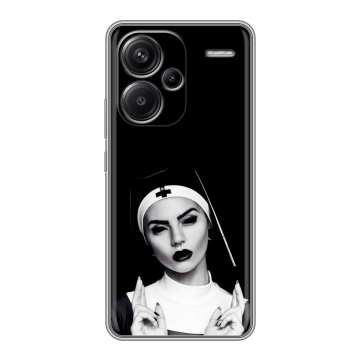 Силиконовый чехол на Xiaomi Redmi Note 13 Pro Plus с принтом монашка Силиконовый чехол на Xiaomi Redmi Note 13 Pro Plus с принтом монашка