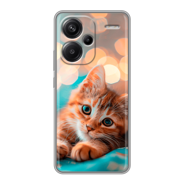 Силиконовый чехол на Xiaomi Redmi Note 13 Pro Plus с принтом котик Силиконовый чехол на Xiaomi Redmi Note 13 Pro Plus с принтом котик
