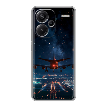 Силиконовый чехол на Xiaomi Redmi Note 13 Pro Plus с принтом самолет Силиконовый чехол на Xiaomi Redmi Note 13 Pro Plus с принтом самолет