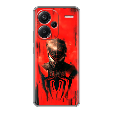 Силиконовый чехол на Xiaomi Redmi Note 13 Pro Plus с принтом человек паук spiderman Силиконовый чехол на Xiaomi Redmi Note 13 Pro Plus с принтом человек паук spiderman