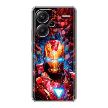 Силиконовый чехол на Xiaomi Redmi Note 13 Pro Plus с принтом Железный человек Ironman Силиконовый чехол на Xiaomi Redmi Note 13 Pro Plus с принтом Железный человек Ironman
