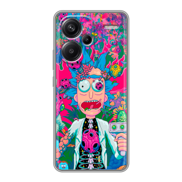 Силиконовый чехол на Xiaomi Redmi Note 13 Pro Plus с принтом Рик и Морти Rick Morty Силиконовый чехол на Xiaomi Redmi Note 13 Pro Plus с принтом Рик и Морти Rick Morty