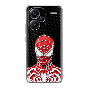 Силиконовый чехол на Xiaomi Redmi Note 13 Pro Plus с принтом человек паук spiderman Силиконовый чехол на Xiaomi Redmi Note 13 Pro Plus с принтом человек паук spiderman