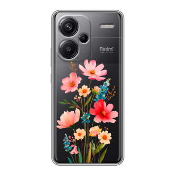 Силиконовый чехол на Xiaomi Redmi Note 13 Pro Plus с принтом Цветы Силиконовый чехол на Xiaomi Redmi Note 13 Pro Plus с принтом Цветы