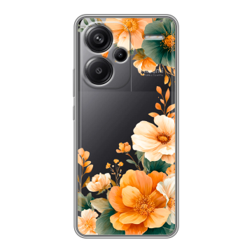 Силиконовый чехол на Xiaomi Redmi Note 13 Pro Plus с принтом Цветы принт Силиконовый чехол на Xiaomi Redmi Note 13 Pro Plus с принтом Цветы принт