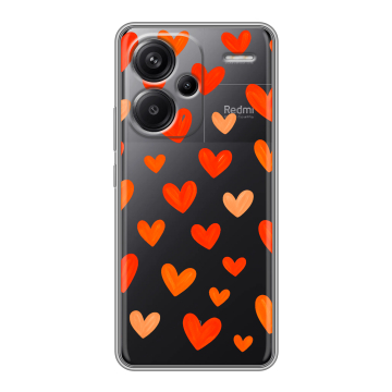 Силиконовый чехол на Xiaomi Redmi Note 13 Pro Plus с принтом Сердечки Силиконовый чехол на Xiaomi Redmi Note 13 Pro Plus с принтом Сердечки