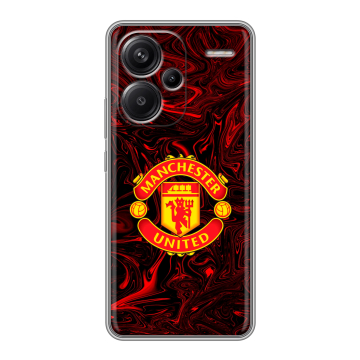 Силиконовый чехол на Xiaomi Redmi Note 13 Pro Plus с принтом Manchester United Силиконовый чехол на Xiaomi Redmi Note 13 Pro Plus с принтом Manchester United