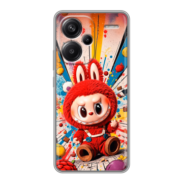 Силиконовый чехол на Xiaomi Redmi Note 13 Pro Plus с принтом Labubu Лабубу Силиконовый чехол на Xiaomi Redmi Note 13 Pro Plus с принтом Labubu Лабубу