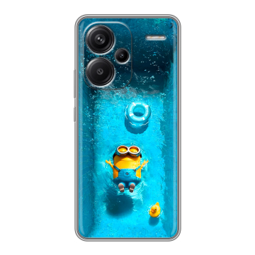 Силиконовый чехол на Xiaomi Redmi Note 13 Pro Plus с принтом Миньоны