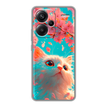 Силиконовый чехол на Xiaomi Redmi Note 13 Pro Plus с принтом Красивый кот Силиконовый чехол на Xiaomi Redmi Note 13 Pro Plus с принтом Красивый кот