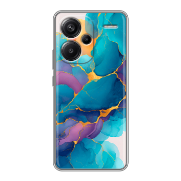 Силиконовый чехол на Xiaomi Redmi Note 13 Pro Plus с принтом Мрамор блестки Силиконовый чехол на Xiaomi Redmi Note 13 Pro Plus с принтом Мрамор блестки