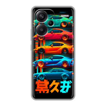 Силиконовый чехол на Xiaomi Redmi Note 13 Pro Plus с принтом машины тачки Силиконовый чехол на Xiaomi Redmi Note 13 Pro Plus с принтом машины тачки