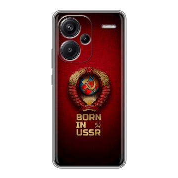 Силиконовый чехол на Xiaomi Redmi Note 13 Pro Plus с принтом Флаг Герб СССР Силиконовый чехол на Xiaomi Redmi Note 13 Pro Plus с принтом Флаг Герб СССР