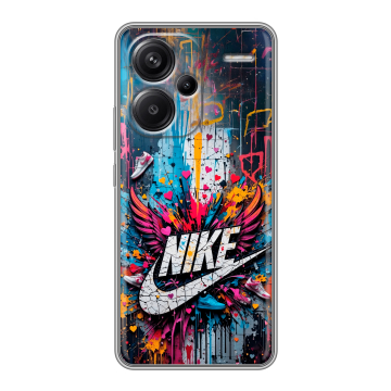 Силиконовый чехол на Xiaomi Redmi Note 13 Pro Plus с принтом Nike Найк Силиконовый чехол на Xiaomi Redmi Note 13 Pro Plus с принтом Nike Найк