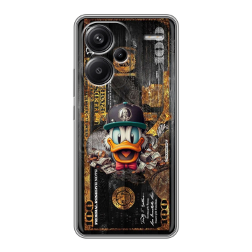 Силиконовый чехол на Xiaomi Redmi Note 13 Pro Plus с принтом Дональд Дак Доллар Силиконовый чехол на Xiaomi Redmi Note 13 Pro Plus с принтом Дональд Дак Доллар
