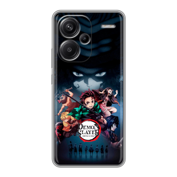Силиконовый чехол на Xiaomi Redmi Note 13 Pro Plus с принтом Demon Slayer Клинок рассекающий демонов Силиконовый чехол на Xiaomi Redmi Note 13 Pro Plus с принтом Demon Slayer Клинок рассекающий демонов