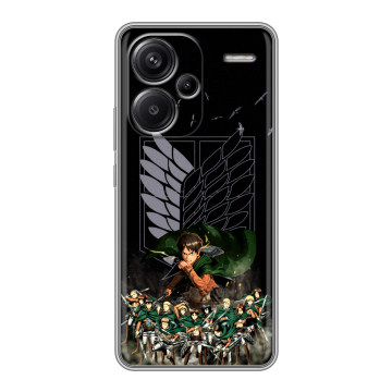 Силиконовый чехол на Xiaomi Redmi Note 13 Pro Plus с принтом Атака титанов Силиконовый чехол на Xiaomi Redmi Note 13 Pro Plus с принтом Атака титанов