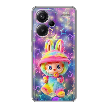 Силиконовый чехол на Xiaomi Redmi Note 13 Pro Plus с принтом Labubu Лабубу Силиконовый чехол на Xiaomi Redmi Note 13 Pro Plus с принтом Labubu Лабубу