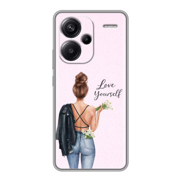 Силиконовый чехол на Xiaomi Redmi Note 13 Pro Plus с принтом женский Силиконовый чехол на Xiaomi Redmi Note 13 Pro Plus с принтом женский