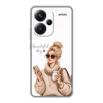 Силиконовый чехол на Xiaomi Redmi Note 13 Pro Plus с принтом женский Силиконовый чехол на Xiaomi Redmi Note 13 Pro Plus с принтом женский