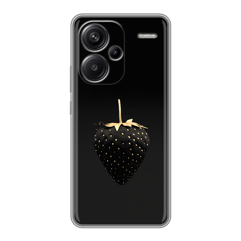Силиконовый чехол на Xiaomi Redmi Note 13 Pro Plus с принтом Черная клубника Силиконовый чехол на Xiaomi Redmi Note 13 Pro Plus с принтом Черная клубника