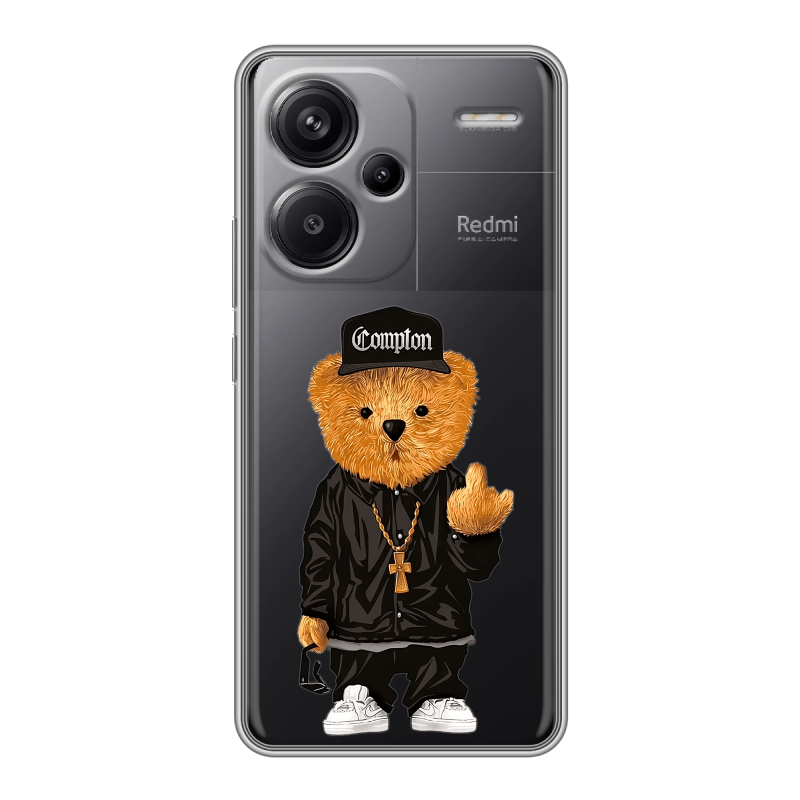 Силиконовый чехол на Xiaomi Redmi Note 13 Pro Plus с принтом Плюшевый медведь Силиконовый чехол на Xiaomi Redmi Note 13 Pro Plus с принтом Плюшевый медведь