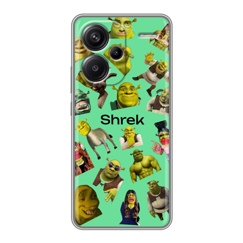 Силиконовый чехол на Xiaomi Redmi Note 13 Pro Plus с принтом Шрек Shrek Силиконовый чехол на Xiaomi Redmi Note 13 Pro Plus с принтом Шрек Shrek