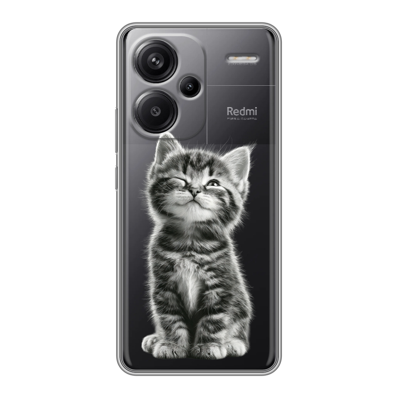 Силиконовый чехол на Xiaomi Redmi Note 13 Pro Plus с принтом Котенок Силиконовый чехол на Xiaomi Redmi Note 13 Pro Plus с принтом Котенок