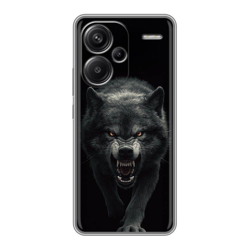 Силиконовый чехол на Xiaomi Redmi Note 13 Pro Plus с принтом Волк Силиконовый чехол на Xiaomi Redmi Note 13 Pro Plus с принтом Волк