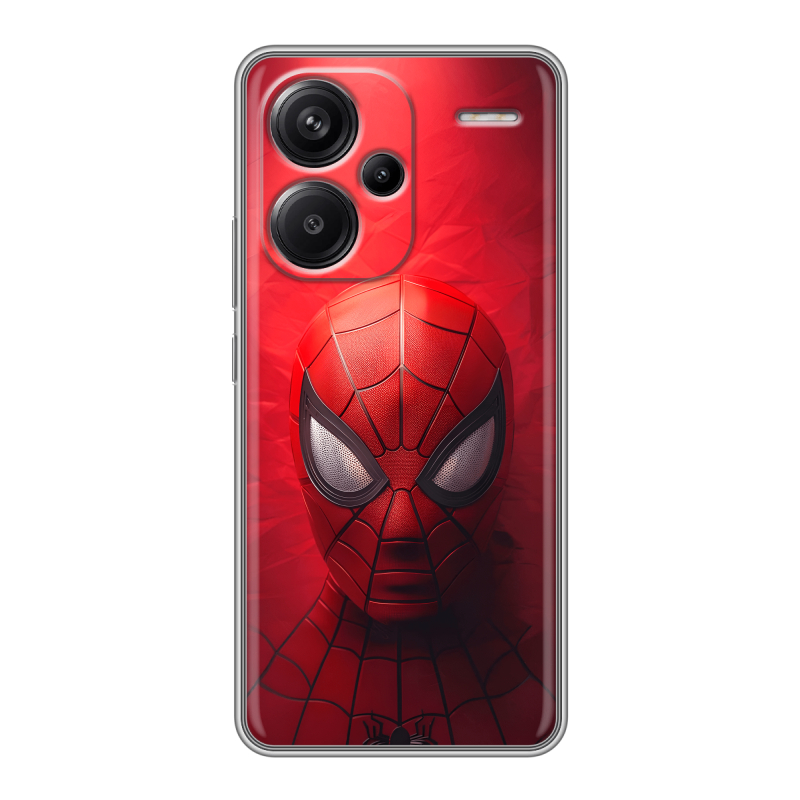 Силиконовый чехол на Xiaomi Redmi Note 13 Pro Plus с принтом Spiderman Человек паук Силиконовый чехол на Xiaomi Redmi Note 13 Pro Plus с принтом Spiderman Человек паук