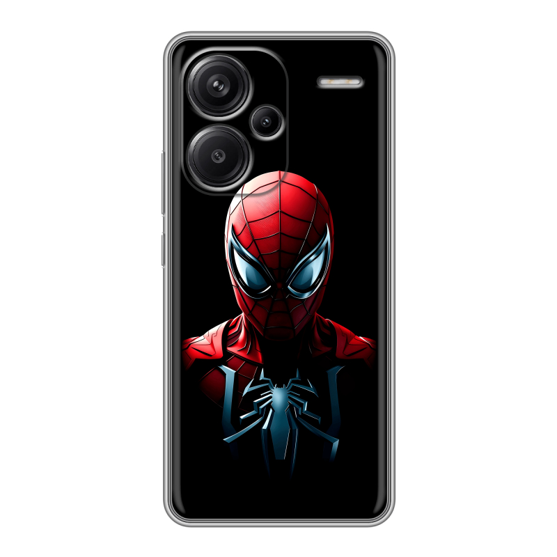 Силиконовый чехол на Xiaomi Redmi Note 13 Pro Plus с принтом Spiderman Человек паук Силиконовый чехол на Xiaomi Redmi Note 13 Pro Plus с принтом Spiderman Человек паук
