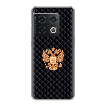 Силиконовый чехол на OnePlus 10 Pro с принтом Герб России принт