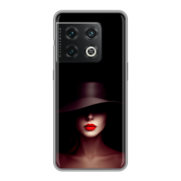 Силиконовый чехол на OnePlus 10 Pro с принтом Девушка в шляпе