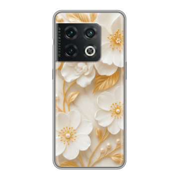Силиконовый чехол на OnePlus 10 Pro с принтом Цветы