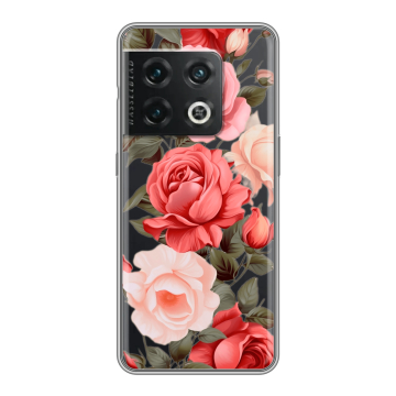 Силиконовый чехол на OnePlus 10 Pro с принтом Розы