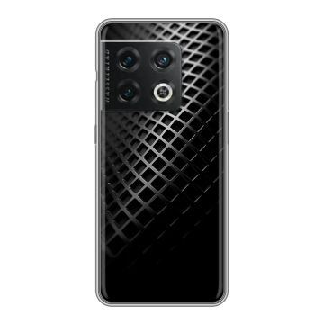Силиконовый чехол на OnePlus 10 Pro с принтом Текстура металла
