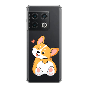 Силиконовый чехол на OnePlus 10 Pro с принтом Корги