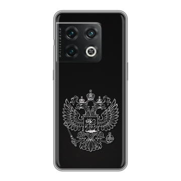 Силиконовый чехол на OnePlus 10 Pro с принтом Герб России