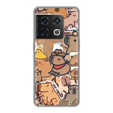 Силиконовый чехол на OnePlus 10 Pro с принтом капибара Силиконовый чехол на OnePlus 10 Pro с принтом капибара