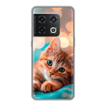 Силиконовый чехол на OnePlus 10 Pro с принтом котик