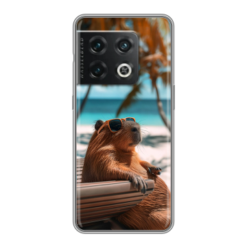 Силиконовый чехол на OnePlus 10 Pro с принтом Капибара