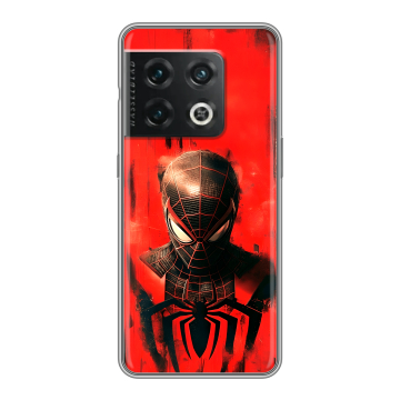 Силиконовый чехол на OnePlus 10 Pro с принтом человек паук spiderman