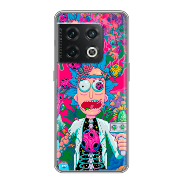 Силиконовый чехол на OnePlus 10 Pro с принтом Рик и Морти Rick Morty